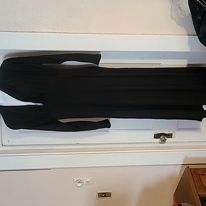 Newport News Body Con Shawl Collar LS Knit Maxi Dress XL NWOT